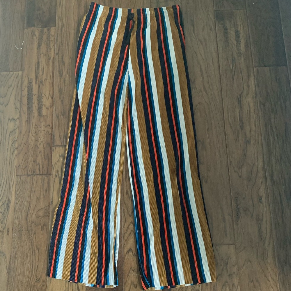 striped flow pants